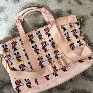 Disney x Stoney Clover Lane Pink Minnie & Mickey Tote Bag used